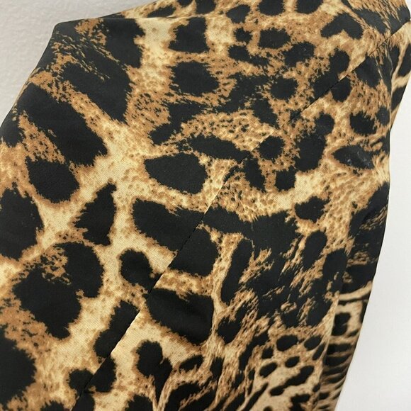 Animal Print Rectangle Circle Infinity Scarf Leopard Print - Picture 3 of 3